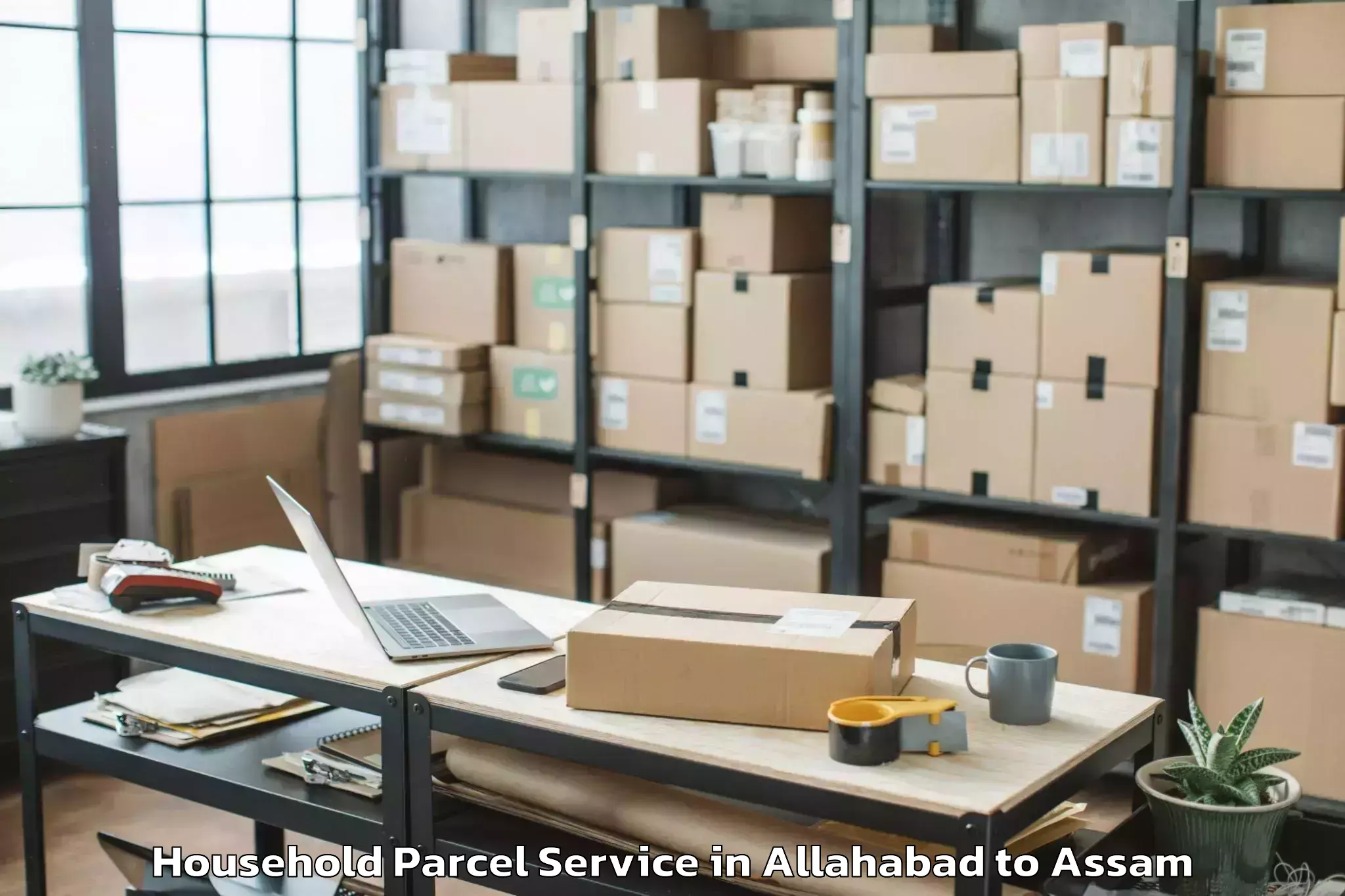 Trusted Allahabad to Pachim Nalbari Household Parcel